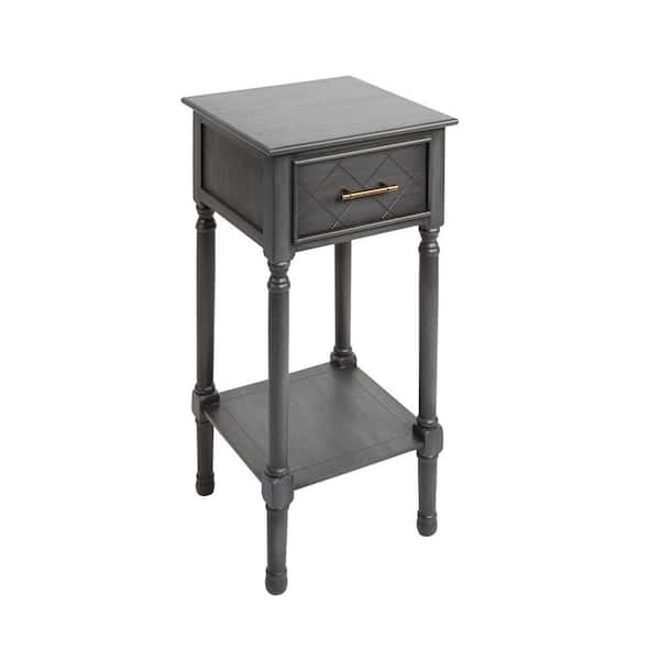 Silverwood Furniture Reimagined Angelica Gunmetal Gray Squared Accent Table