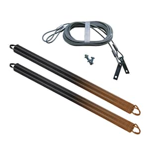 160 lbs. Brown Garage Door Extension Spring with Safety Cables (2-Pack)