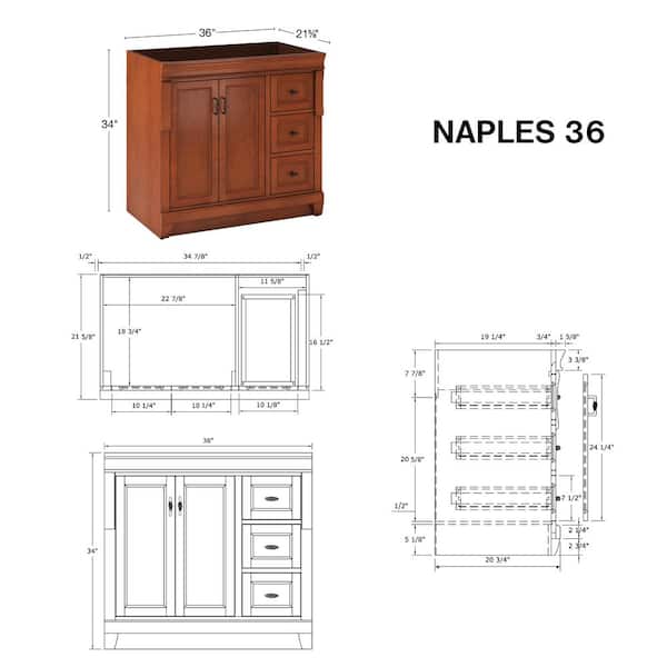 Home Decorators Collection Naples 36 in. W x 21.63 in. D x 34 in