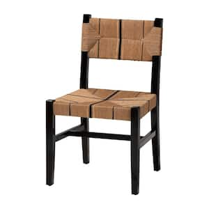 Prita Natural Brown and Black Dining Chair