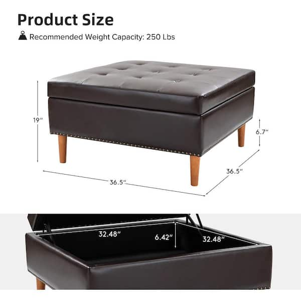 Footstool Footrest PU Leather Modern Seat Chair Small Ottoman Stool –  Joanna Home