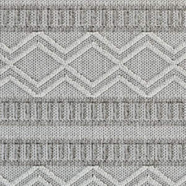 Beige, Gray 4 ft. x 6 ft. Woven Striped Polypropylene Rectangle Indoor/Outdoor Area Rug