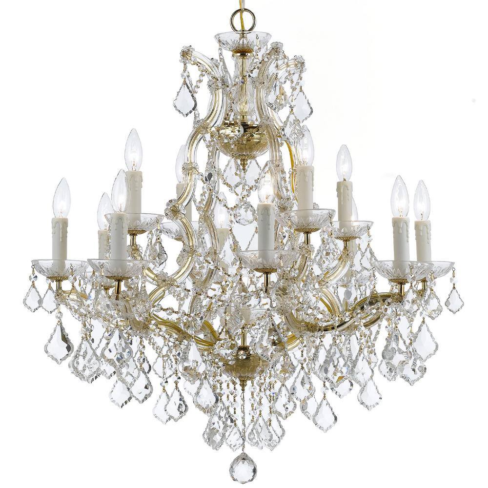 Maria Theresa 13-Light Gold Crystal Chandelier