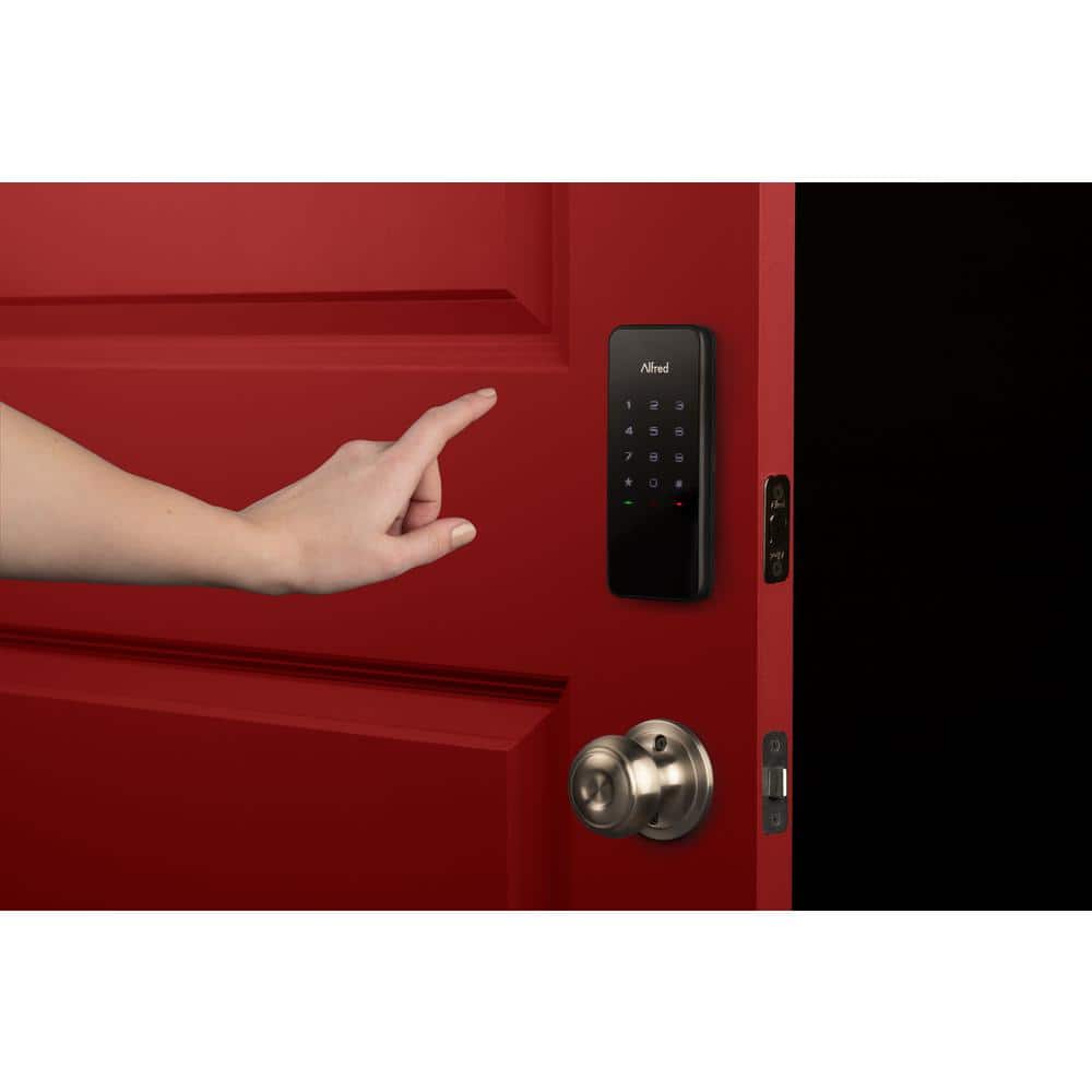 Alfred Black Touchscreen Smart Deadbolt with Bluetooth and Z-Wave