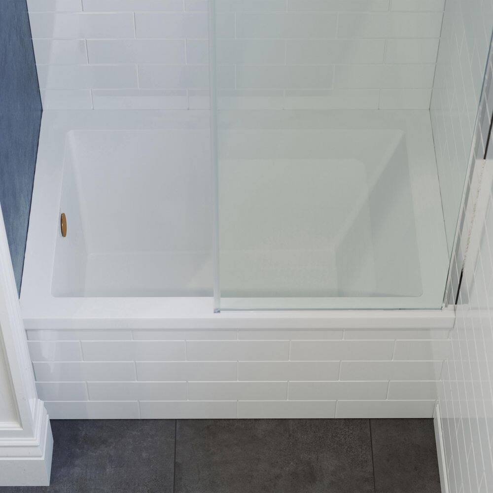 Voltaire 48 in. x 32 in. Acrylic Rectangular Drop-in Left-Hand Drain Bathtub in Glossy White price history on PriceWatchPro