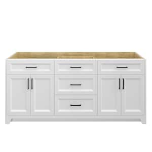 72 in. W x 21.5 in. D x 33.5 in. H Bath Vanity Cabinet without Top Bathroom Vanities Cabinet in Matte White