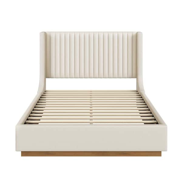 OrangeOne Buzio Beige Solid Wood Frame Queen Size