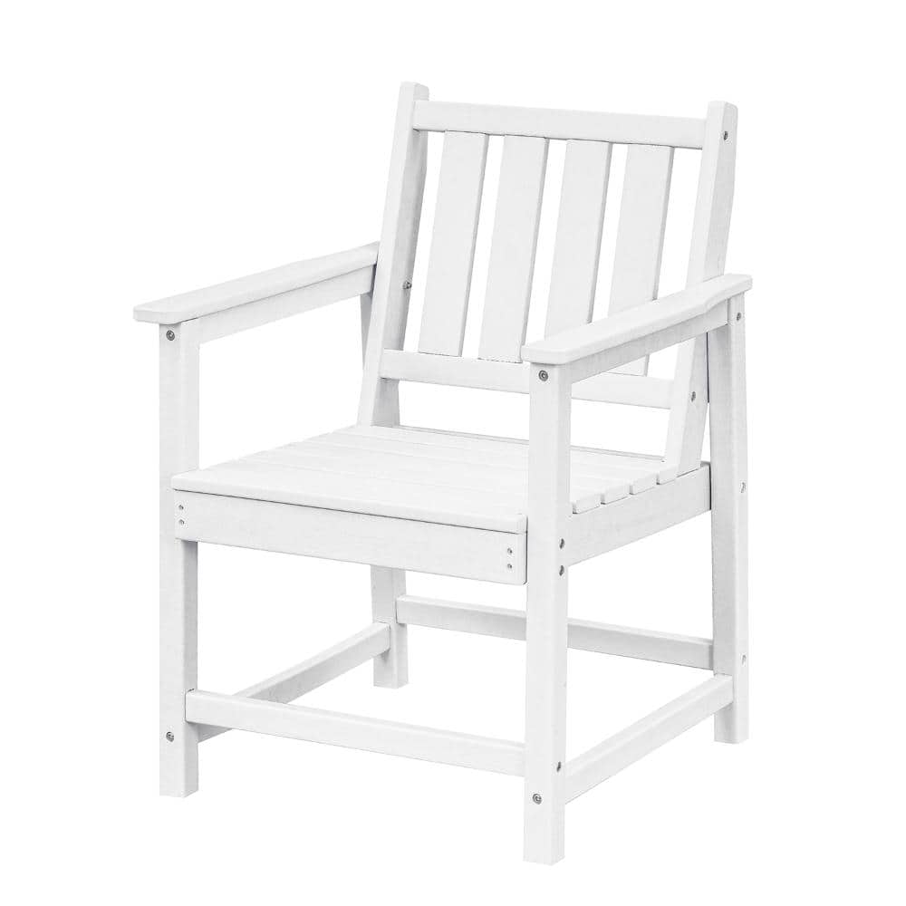 1 Piece All-Weather Heavy Duty HDPE Patio Outdoor Dining Chair with Armrest, White price history on PriceWatchPro