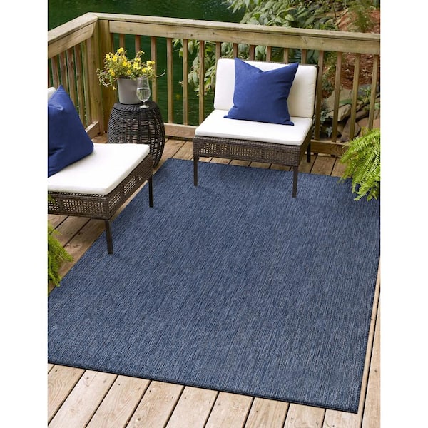 Beverly Rug Azure 10 ft. x 14 ft. Aloha Washable Indoor Outdoor