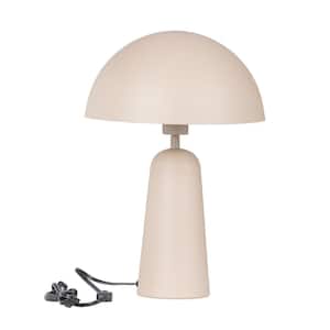 Aranzola 11.81 in. W x 17.83 in. H Sandy Table Lamp for Living Room with Sandy Metal Dome Shade