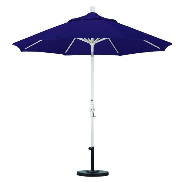 California Umbrella 9 ft. Aluminum Collar Tilt Patio Umbrella in Purple Pacifica