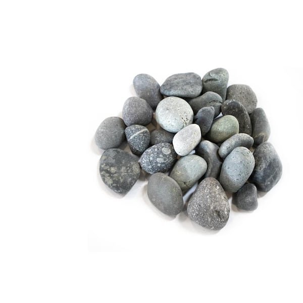 Geobunga 0.50 cu ft. 1 in. x 2 in. 40 lbs. Natural Black River Rock