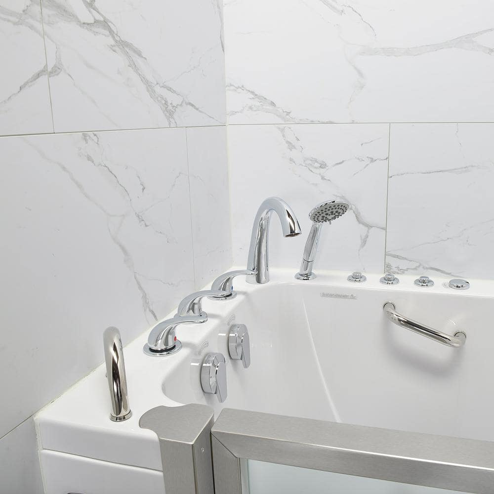 Royal 52" White Acrylic Hydro Massage Walk-In Bathtub