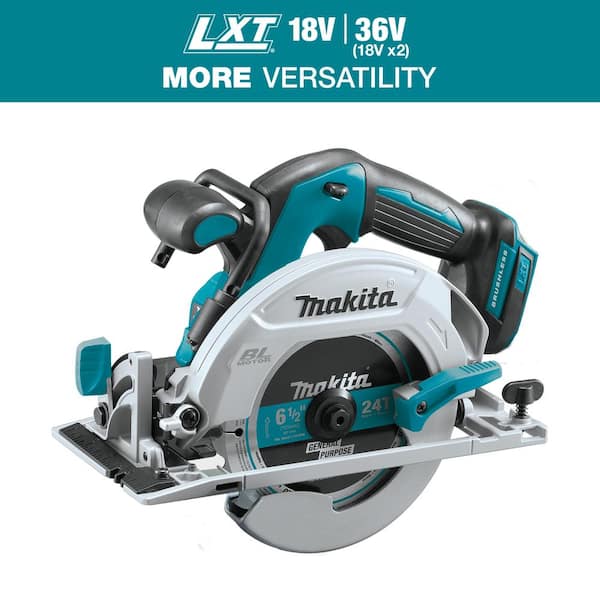 Makita 18V LXT Lithium-Ion Brushless Cordless 6-1/2 in. Circular Saw with Electric Brake and 24T Carbide Blade (Tool-Only)