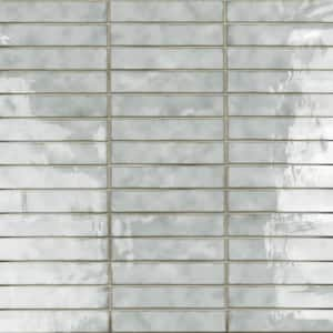 Hudson Studio Soho Brick Grey Eye 1-7/8 in. x 9-3/4 in. Ceramic Wall Tile (6.24 sq. ft./Case)