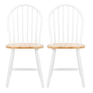 Camden White/Natural Spindle Back Wood Dining Chair (Set of 2)