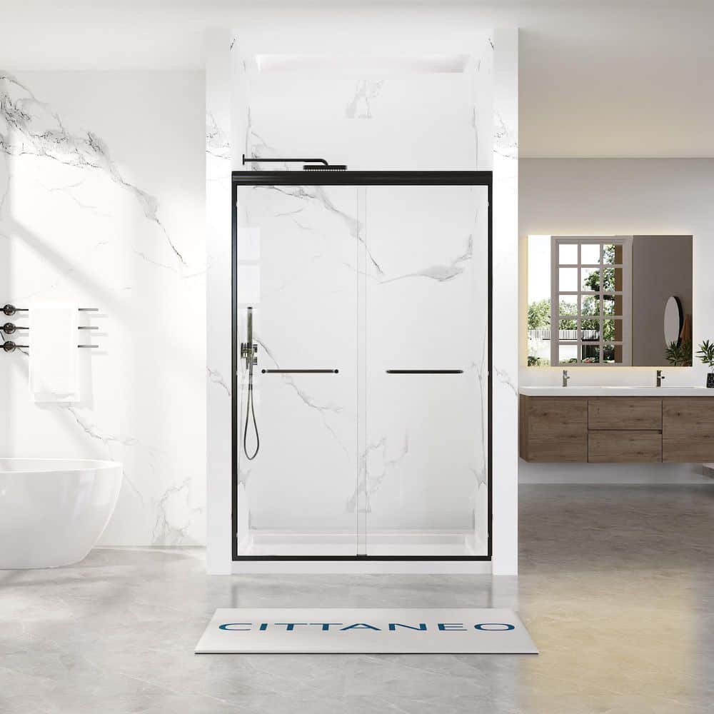 "44""-48"" W X 72"" H Double Sliding Semi Frameless Shower Door, 5/16-Inch (8mm) Tempered Clear Glass" price history on PriceWatchPro