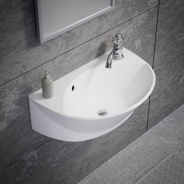 Juniper 48 Wall Mounted Bathroom Sink, Grey