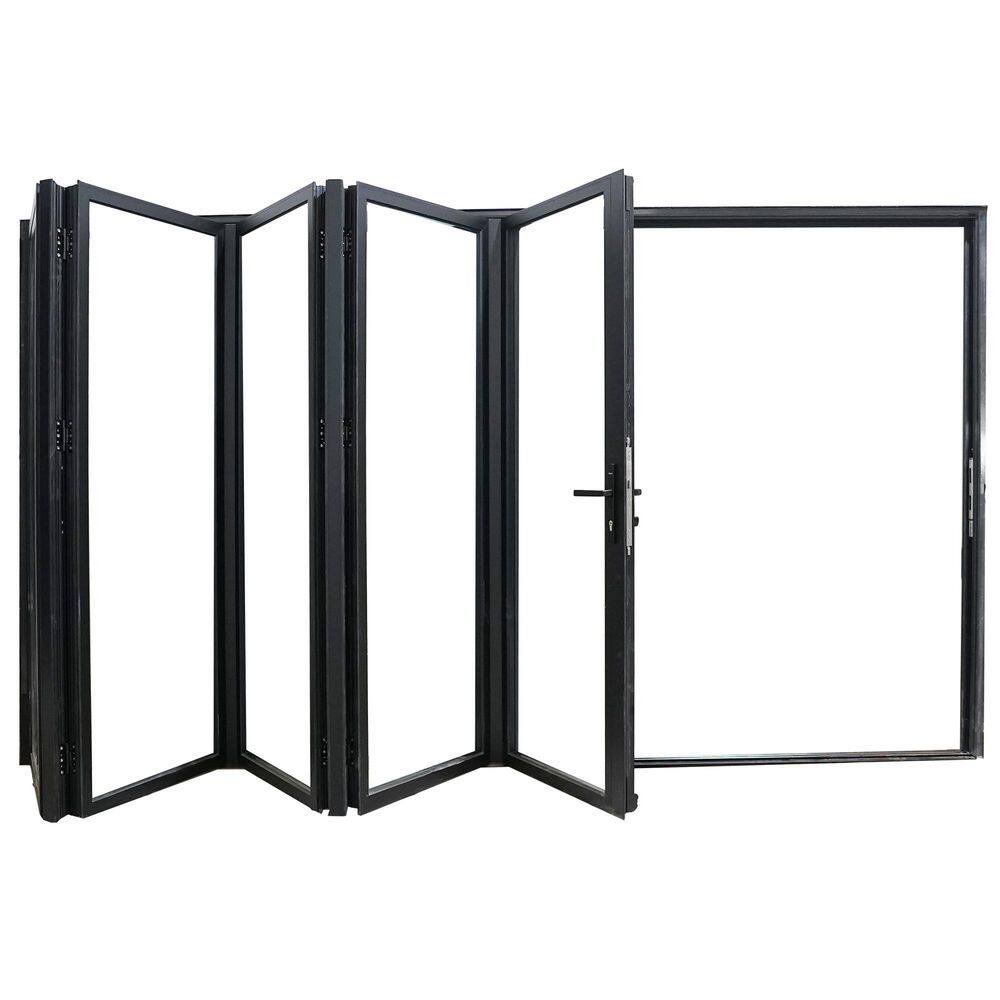 TEZA DOORS Teza 85 Series 180 in. x 80 in. Matte Black Right to