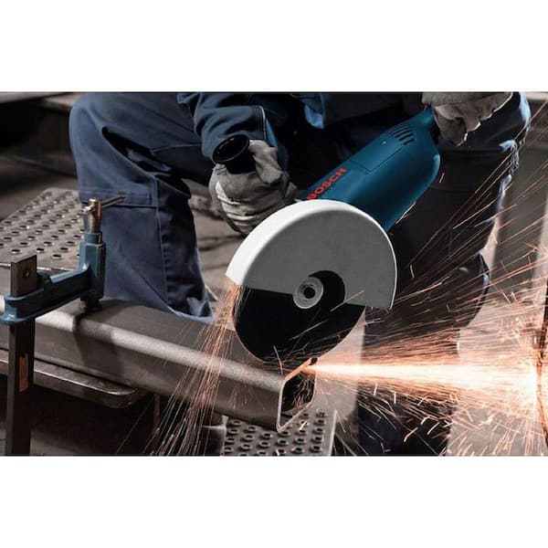 15 Amp Corded 7 in. Large Angle Grinder with Rat Tail