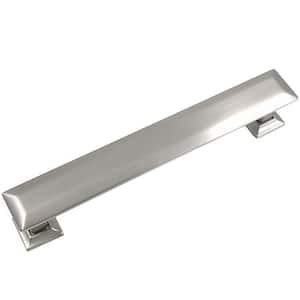 5 in. Center-to-Center Satin Nickel Poise Pull with Back Plate