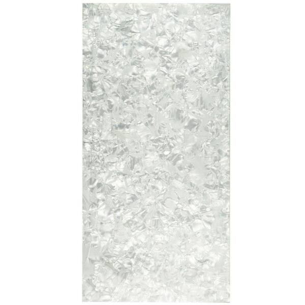 Merola Tile Nautilus Panorama Opaline 11-3/4 in. x 23-3/4 in. Glass Wall Tile