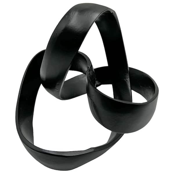 castellousa Knot Silver Gold 7 in. x 8 in.  in. Sphere Aluminum / Metal Knot Sculpture