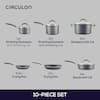 Circulon A1 Series 10-Piece Aluminum Nonstick Cookware Set in Graphite  81831 - The Home Depot
