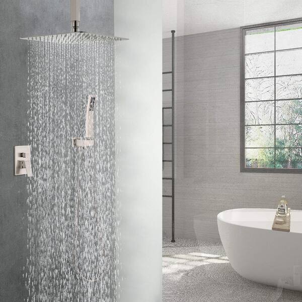 Unlacquered Brass Shower System Luxury and Durability in One With Dome  Round Shower Head, Shower Handheld, and 3 Handles 