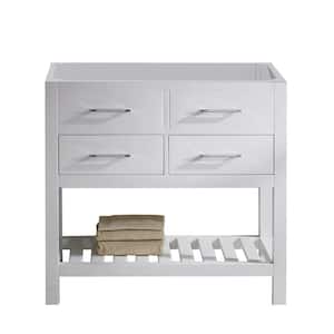 Caroline Estate 36 in. W x 22 in. D x 34 in. H Bath Vanity Cabinet without Top in White