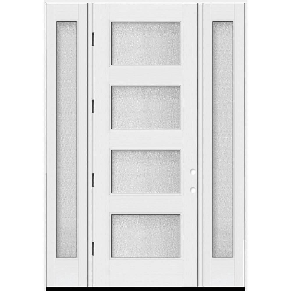 Palisade 68 in. x 96 in. 4L MicroGranite Impact Glass RHOS Unfinished Fiberglass Prehung Front Door w/Db14inSL6-9/16Jamb price history on PriceWatchPro