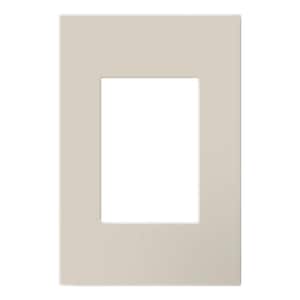 Adorne 1-Gang Plus Oatmeal Decorator/Rocker Plastic Wall Plate with Microban Protection