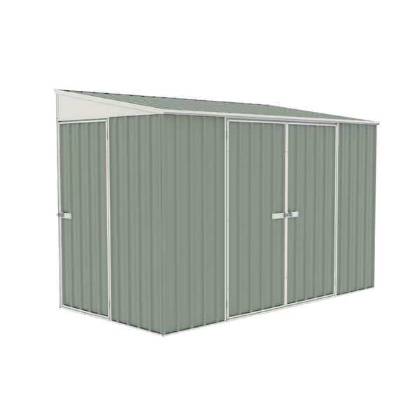 ABSCO 10 ft. W x 5 ft. D Metal Bike Shed in Pale Eucalypt with SNAPTiTE Assembly System 60 sq. ft.