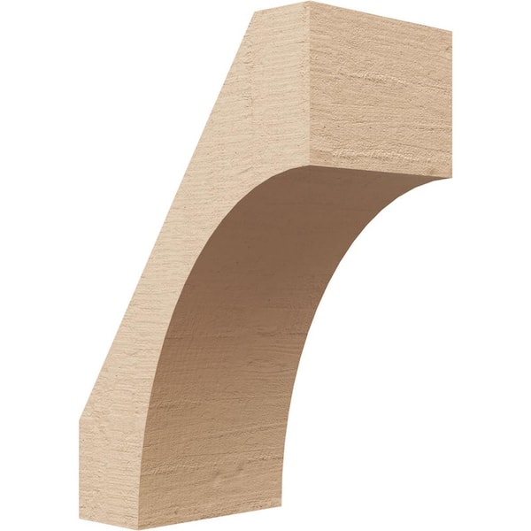 Ekena Millwork 5 in. x 12 in. x 8 in. Westlake Rough Cedar Woodgrain Timberthane Polyurethane Knee Brace, Primed