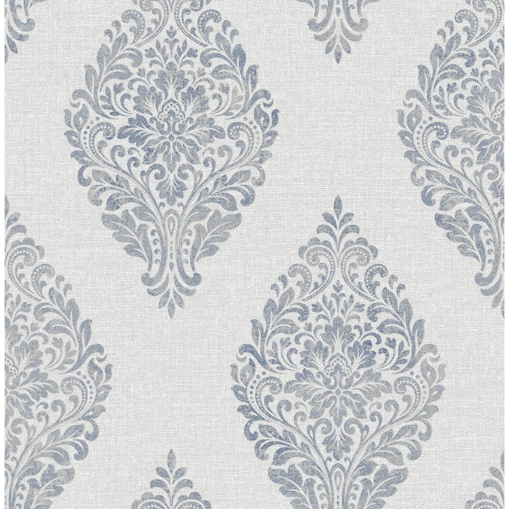 Pascale Light Grey Medallion Strippable Wallpaper (Covers 56.4 sq. ft.)
