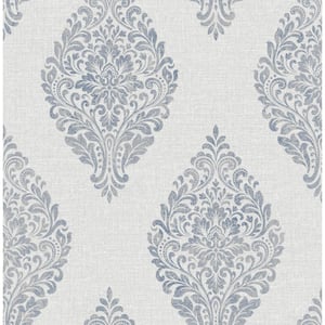 Pascale Light Grey Medallion Strippable Wallpaper (Covers 56.4 sq. ft.)