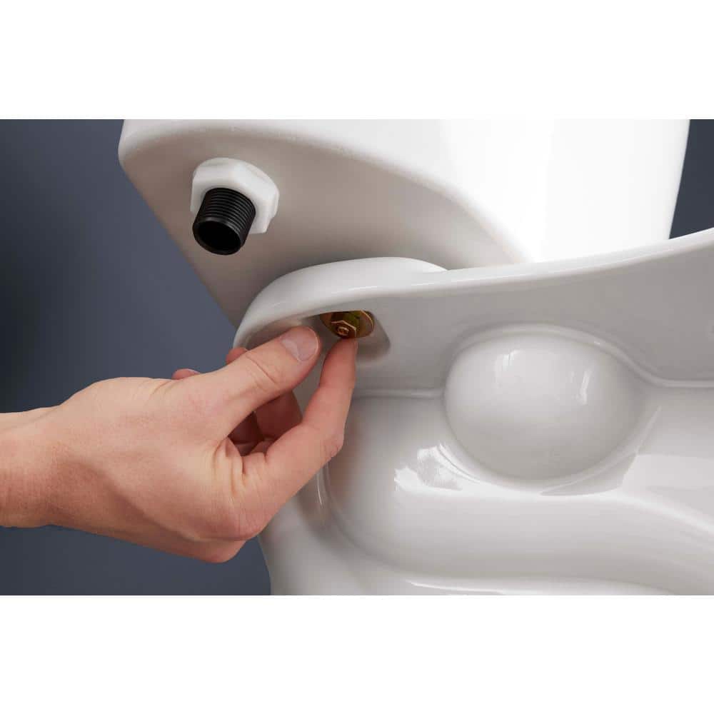 White Round Two-Piece High Efficiency Toilet