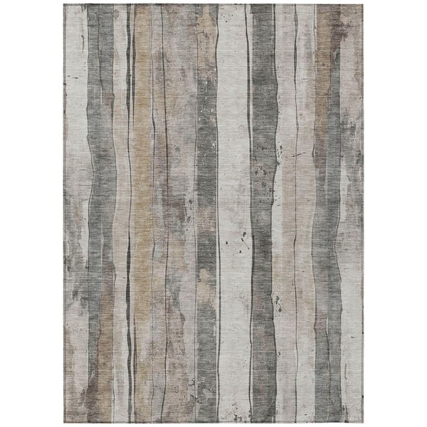 Chantille Machine Washable Indoor/Outdoor Abstract ACN1874 Putty 3 ft. x 4 ft. Area Rug