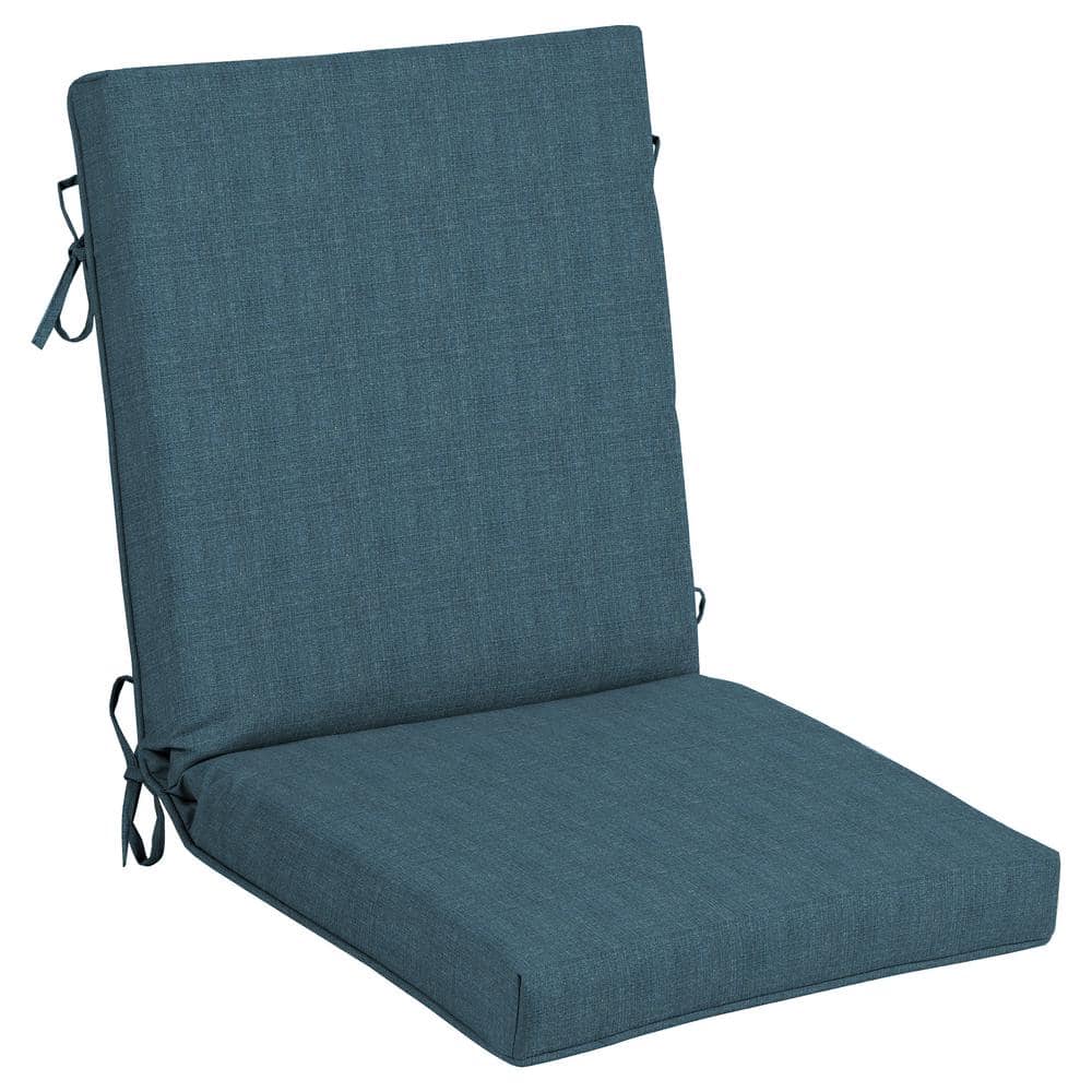 Hampton Bay CushionGuard Sky Outdoor High Back Dining Chair Cushion ...