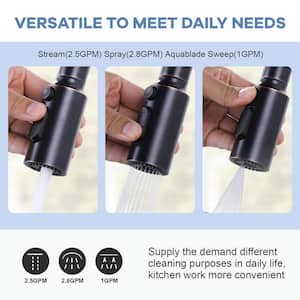 3-Function Kitchen Faucet Spray Head Replacement with 9-Adapters Kit in Oil Rubbed Bronze