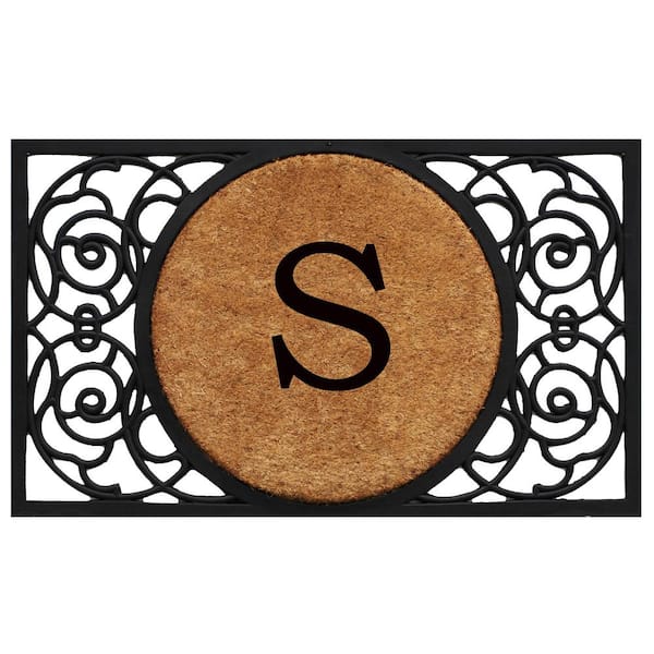 Calloway Mills Armada Circle 18 in. x 30 in. Monogram S Door Mat