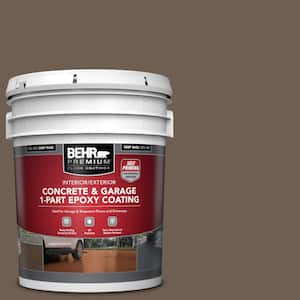5 gal. #N210-6 Swiss Brown Self-Priming 1-Part Epoxy Satin Interior/Exterior Concrete and Garage Floor Paint