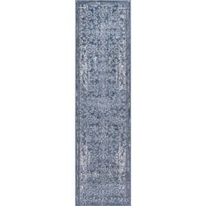 Unique Loom Portland Teppich Läufer 60x180 Cm - Blau/Beige, Polypropylen/Polyester, Maschinell Gewebt, Für Wohnzimmer & Flur