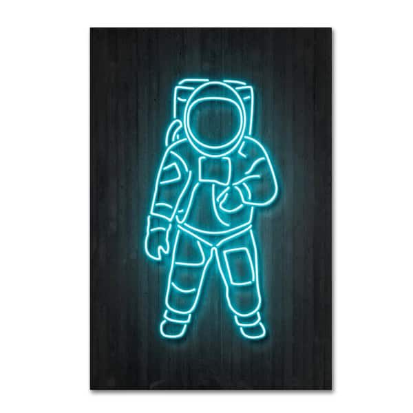 Trademark Fine Art 16 in. x 24 in. Astronaut by Octavian Mielu Floater ...