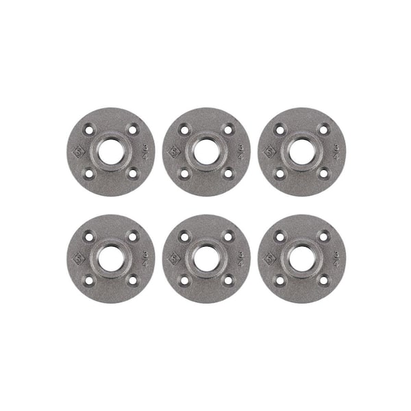 3/4 in. Black Iron Floor Flange (6-Pack)