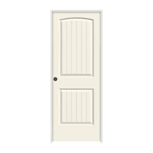 24 in. x 80 in. Santa Fe Vanilla Painted Right-Hand Smooth Solid Core Molded Composite MDF Single Prehung Interior Door