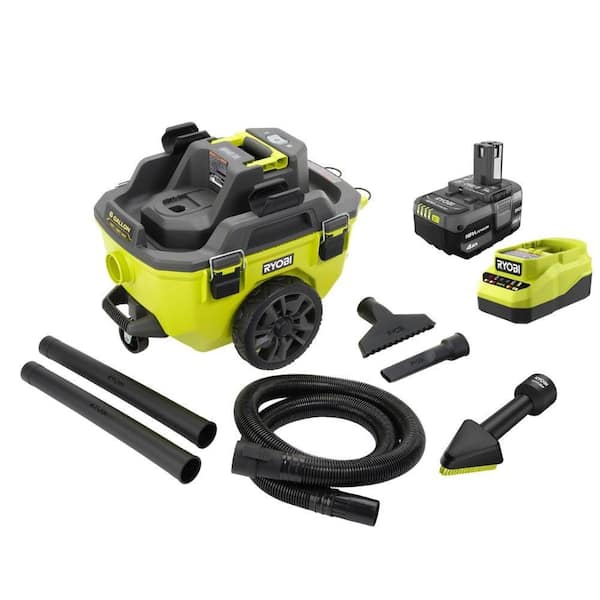 RYOBI ONE+ 18V Cordless 6 Gal. Wet Dry Vacuum Kit with
