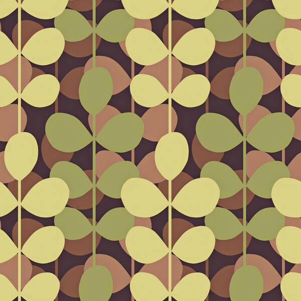 The Wallpaper Company 56 sq. ft. Multi Colored Modern Leaf Stripe Wallpaper