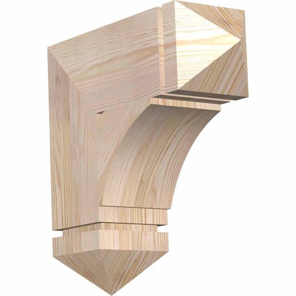 Ekena Millwork 5.5 in. x 18 in. x 18 in. Douglas Fir Thorton Arts and Crafts Smooth Bracket