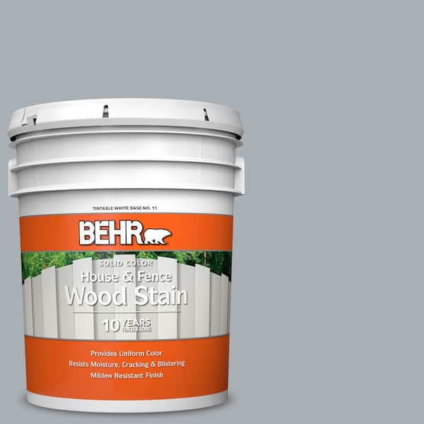 BEHR 5 gal. #N500-3 Tin Foil Solid Color House and Fence Exterior Wood Stain